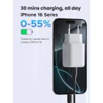 მობილურის დამტენი UGREEN X514 (65006), 20W, 2 Port, Type-C, USB A, GaN Fast Charger, White - Image 2