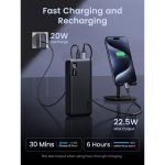 პორტატული დამტენი UGREEN PB312 (25683), 20000mAh 22.5W, Type-C, USB, Two-way Power Bank, Black - Image 5