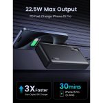 პორტატული დამტენი UGREEN PB312 (25683), 20000mAh 22.5W, Type-C, USB, Two-way Power Bank, Black - Image 2