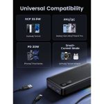 პორტატული დამტენი UGREEN PB312 (25683), 20000mAh 22.5W, Type-C, USB, Two-way Power Bank, Black - Image 4