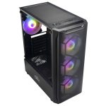 ქეისი ALLX AX-G1944, Computer Case, ATX, MATX, USB 3.0x1, USB 1.0x2, AUDIO, Black
