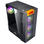ქეისი ALLX AX-G2045, Computer Case, Micro-ATX, ATX, USB 3.0x1, USB 1.0x2, AUDIO, Black - Image 2