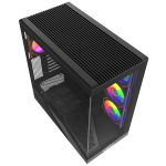 ქეისი ALLX AX-G2346, Computer Case, ATX, MATX, ITX, USB 3.0, Type-C, HD Audio, Black - Image 2