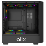 ქეისი ALLX AX-G2147, Computer Case, EATX, ATX, MATX, ITX, USB 3.0, USB, HD Audio, Black/Brown - Image 3