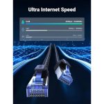 ქსელის კაბელი UGREEN NW153 (80430), CAT8 Patch Cord LAN Cable, 1.5m, Black - Image 2