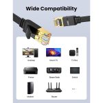 ქსელი კაბელი UGREEN NW106 (11262), CAT7 Patch Cord LAN Cable, 3m, Black - Image 3