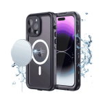 წყალგაუმტარი ქეისი iPhone 13 Pro Max, Red Pepper Waterproof Case, Magsafe, Black - Image 3