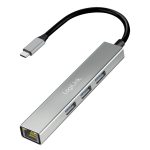 USB ჰაბი Logilink UA0461 USB-C 3-Port Hub Gigabit Adapter 15cm