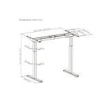 ელექტრო მაგიდის ფეხი Vertex VX-DMSSC-03B Dual-Motor Sit-stand Desk (Two-Stage Standard Column)