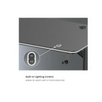 გეიმერული მაგიდა Vertex VX-GD-02RGBB Gaming Desk With RGB Lighting On Desk Edge Black/Matte Black - Image 3
