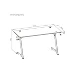 გეიმერული მაგიდა Vertex VX-GD-02RGBB Gaming Desk With RGB Lighting On Desk Edge Black/Matte Black - Image 2