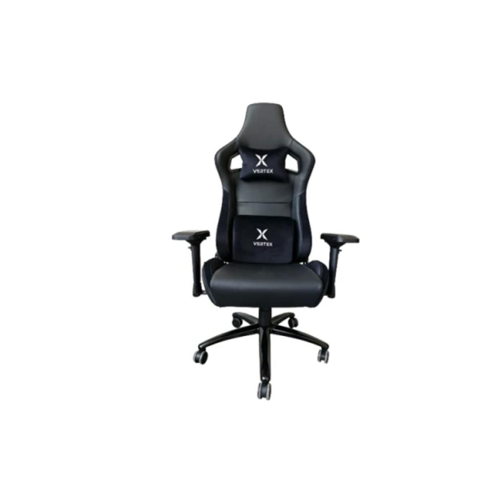 გეიმერული სავარძელი Vertex Predator Gaming Chair Black Car Leather