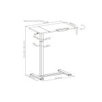 გვერდითი მაგიდა Vertex VX-ST-7140MW Height Adjustable Side Table Matte White/White Oak