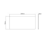 მაგიდის ზედაპირი Vertex VX-DB-14070B 1400x700mm One-Piece Wood Table Top Black