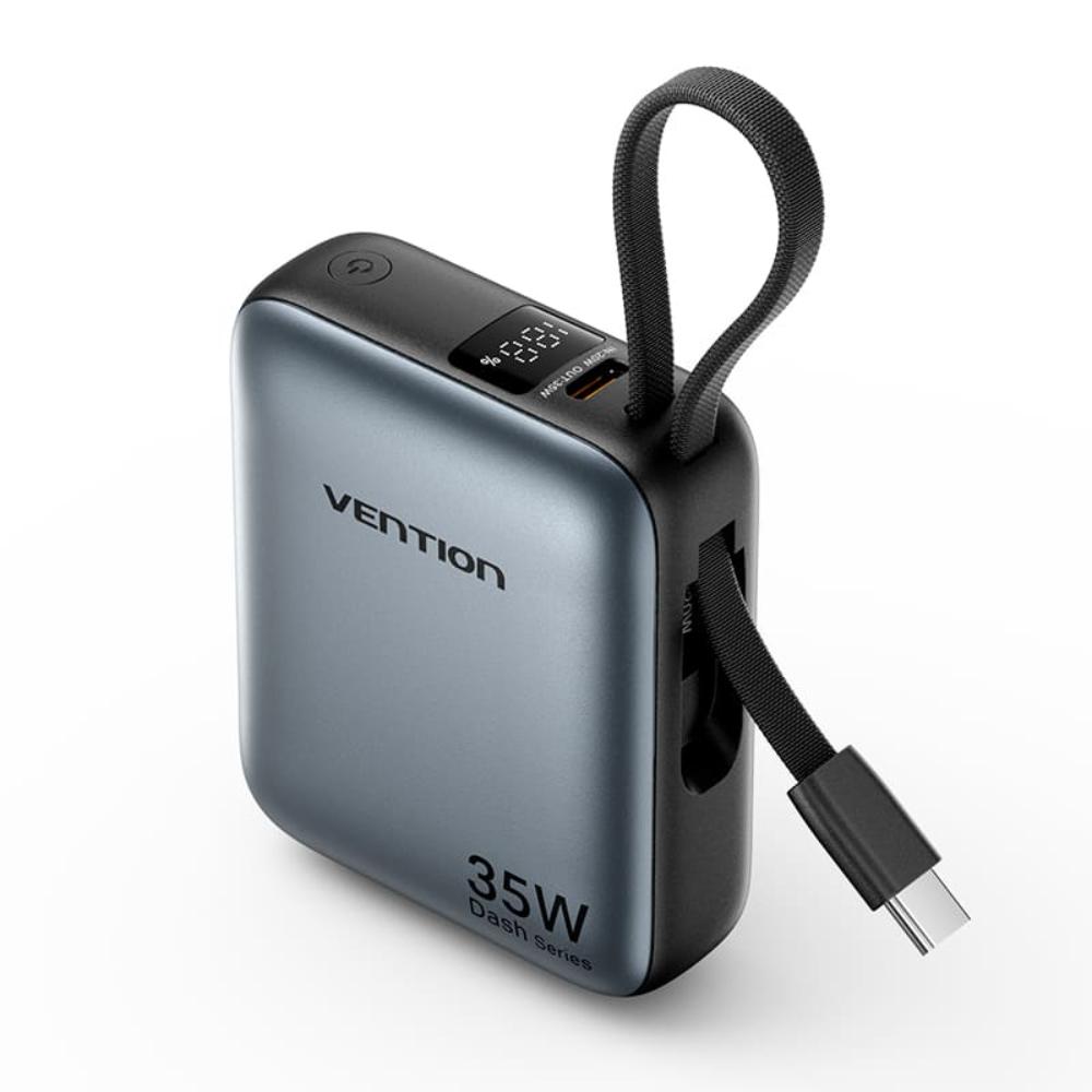 პოტრატული დამტენი Vention FHEH0 10.000mAh Mini Power Bank 35W Grey