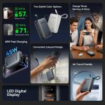 პოტრატული დამტენი Vention FHGH0 20.000mAh Mini Power Bank 45W Grey - Image 2