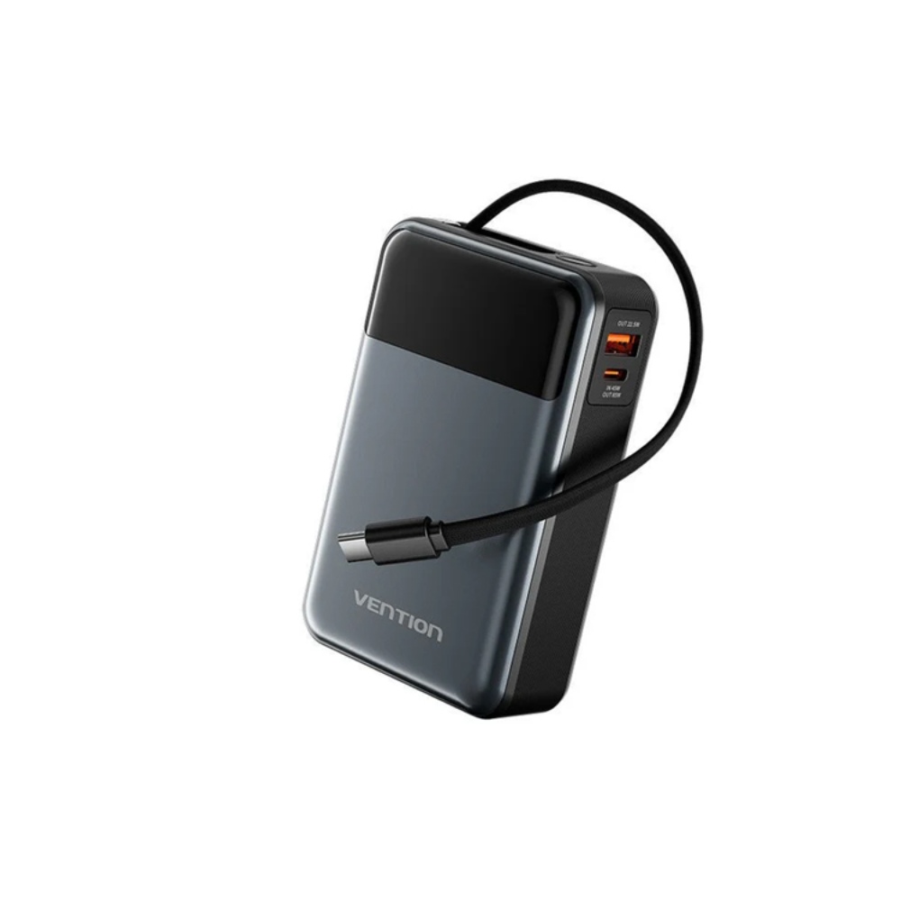 პოტრატული დამტენი Vention FKDM0 20.000mAh Power Bank 65W With LED Display Gray