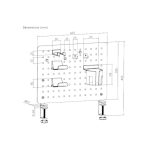 გეიმინგ თარო Vertex VX-GPB-02R Gaming Clamp-on Desk Pegboard Red