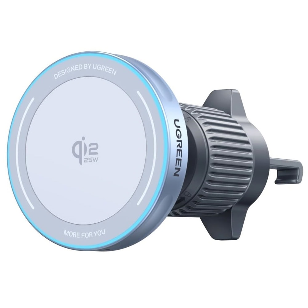 მანქანის უსადენო დამტენი UGREEN W758 (55967) MagFlow, 25W, Magnetic Wireless Car Charger, Grey