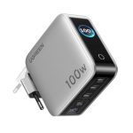 მობილურის დამტენი UGREEN X773 (65620B), 100W, USB, Type-C, GaN Fast Charger with Smart Display, Grey