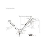 მონიტორის საკიდი Vertex VX-2MA-24EB Mechanical Spring Monitor Arm 17"-32"