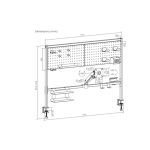 ორგანაიზერის თარო Vertex VX-PBMA-04B Clamp-On Multi-Purpose Pegboard Organizer Shelf 17"-32" Black