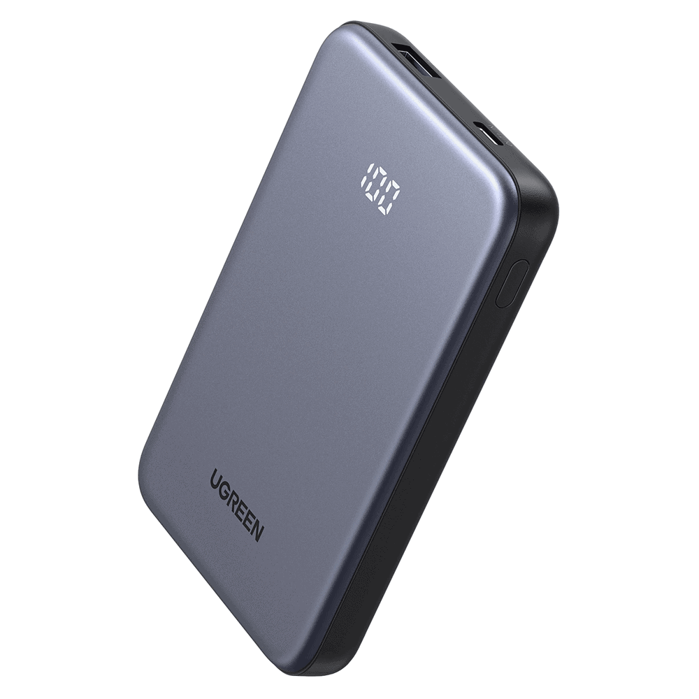 პორტატული დამტენი UGREEN PB507 (75131B) Zapix Series, 10000mAh, Type-C, USB, Fast Charging Power Bank, Space Gray