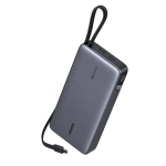 პორტატული დამტენი UGREEN PB552 (55995B) Nexode, 25000mAh, Type-C, USB, Power Bank With Built-in Type-C Cable, Grey