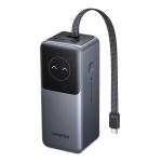 პორტატული დამტენი UGREEN PB723 (55365B) Nexode, 20000mAh, Type-C, USB, Power Bank With Built-in Cable, Grey