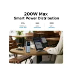 პორტატული დამტენი UGREEN PB728 (75702B) Nexode, 25000mAh, 200W, Type-C, USB, Power Bank With Retractable Cable, Grey