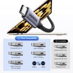 ვიდეო კაბელი UGREEN CM565 (35596), Type-C To HDMI 8K Cable, 1m, Grey