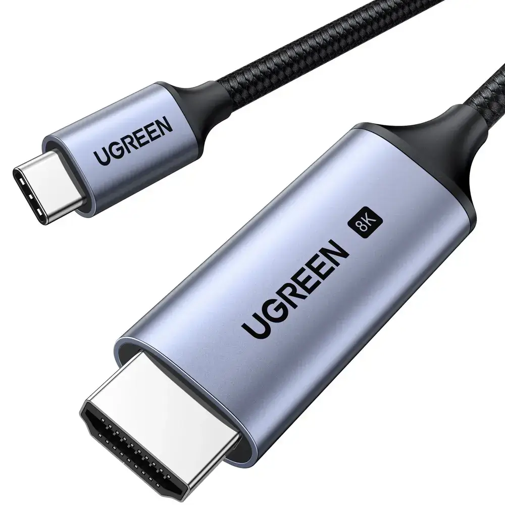 ვიდეო კაბელი UGREEN CM565 (35596), Type-C To HDMI 8K Cable, 1m, Grey