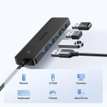 USB ჰაბი UGREEN CM219 (35574), USB, HUB, Black