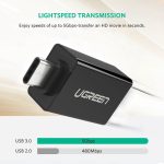 ადაპტერი UGREEN US173 (20808), Type-C 3.1 Male To USB 3.0 female Adapter, Black