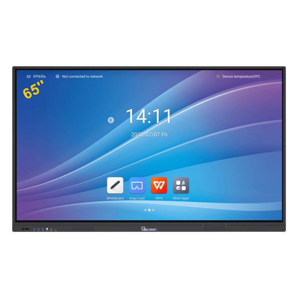 ინტერაქტიული ეკრანი, სმარტ ეკრანი Allscreen DW65HTV100 V3 T Series, 65”, Android 14, RAM 8GB, 128GB, Smart Board, Black