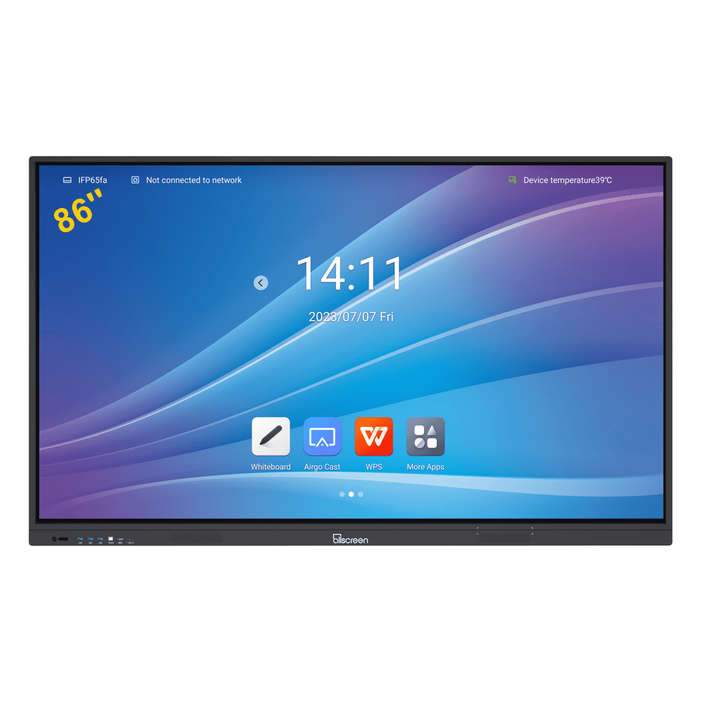 ინტერაქტიული ეკრანი, სმარტ ეკრანი Allscreen DW86HTV100 V3 T Series, 86”, Android 14, RAM 8GB, 128GB, Smart Board, Black
