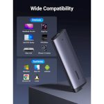 მყარი დისკის ქეისი UGREEN CM767 (35267), M.2 NVMe SSD Enclosure, Grey