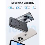 პორტატული დამტენი UGREEN PB561 (25919), 10000mAh 15W, Type-C, Magnetic Power Bank, Grey