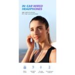 ყურსასმენი UGREEN EP103 (30637), In-Ear Headphones, Wired, 3.5mm, Black