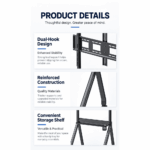 ტელევიზორის საკიდი AllScreen TR43, 55"-120", TV Mount With Roller, Black